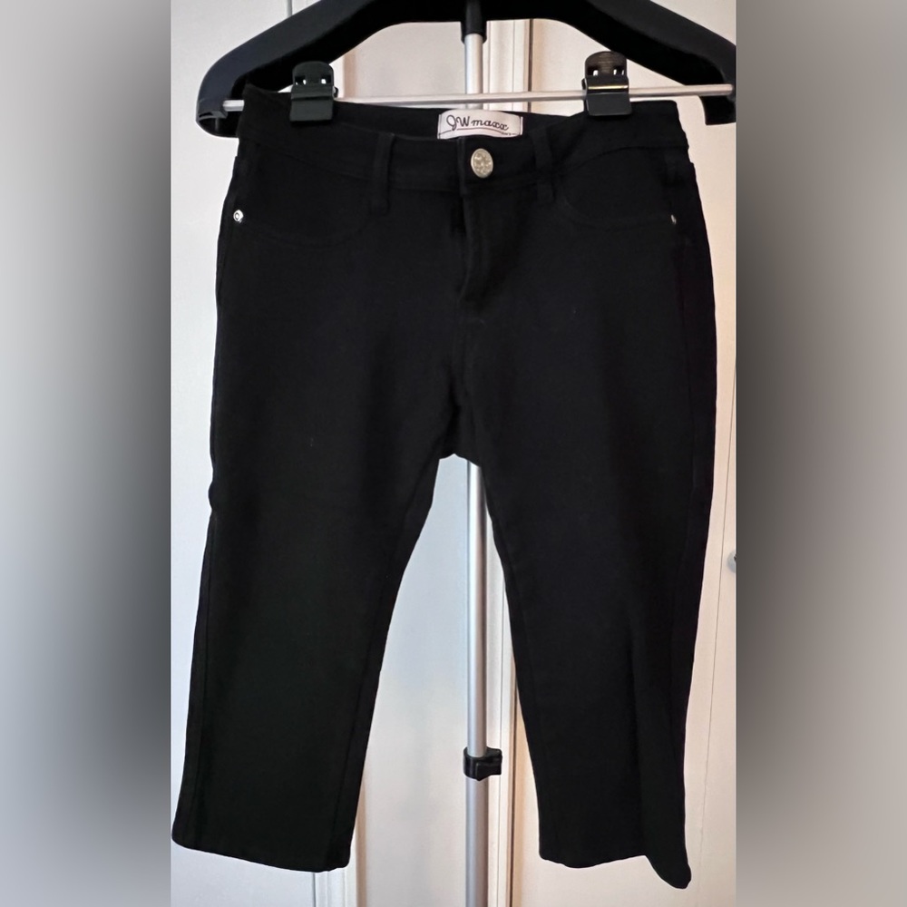 Black Women's Cropped Stretchy Pants